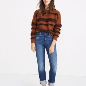 Madewell Tinsel-Stripe Pullover Sweater